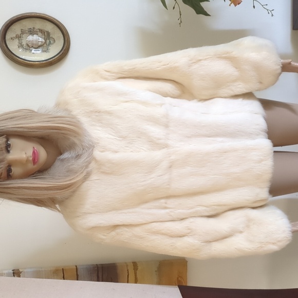 The Real Rabbit Fur Jacket, Size M. - Picture 1 of 7